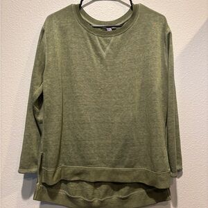 Alya Forest Green Crew Neck Top